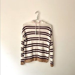 Lou and Grey Mock Neck Turtle Neck Striped Sweater